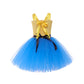 WYYXXT Girls Cowgirl Princess Costume Birthday Party Dress Halloween Cosplay Outfits(4-5 Years,Yellow)