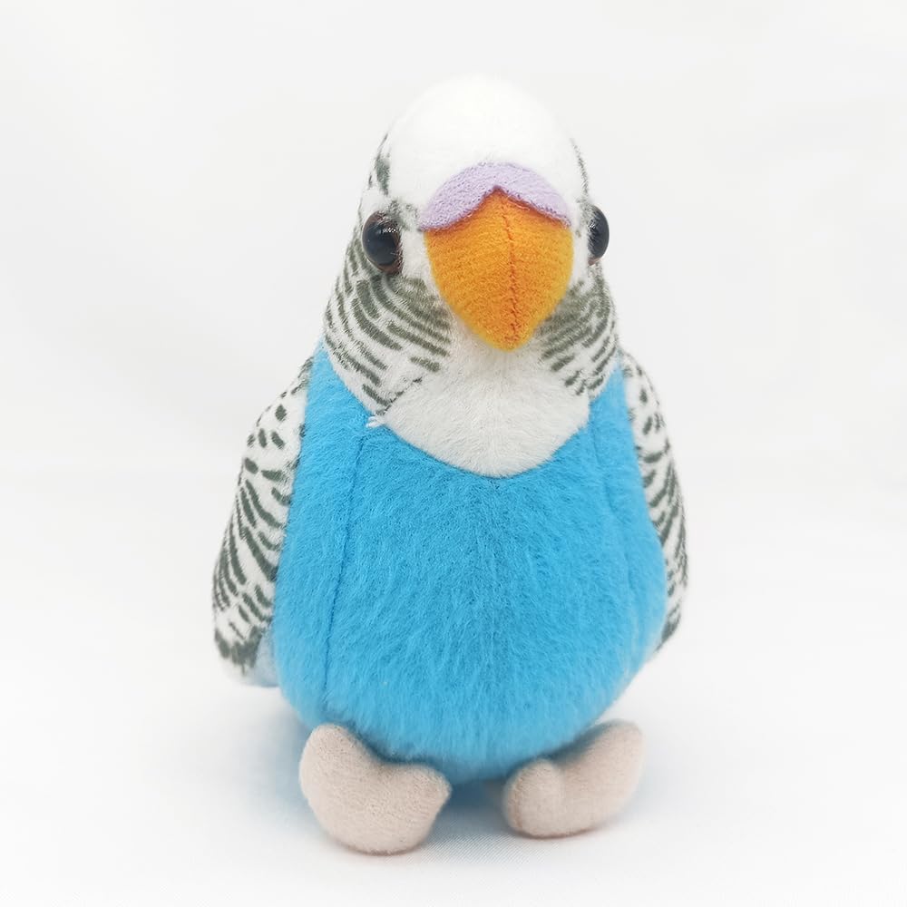 Wqy Groceryshop 1 Pcs Stuffed Parakeet Toy, 5.5 Inches, Budgerigar Plush Toy, Parakeet Soft Toy, Stuffed Bird For Kids, Blue