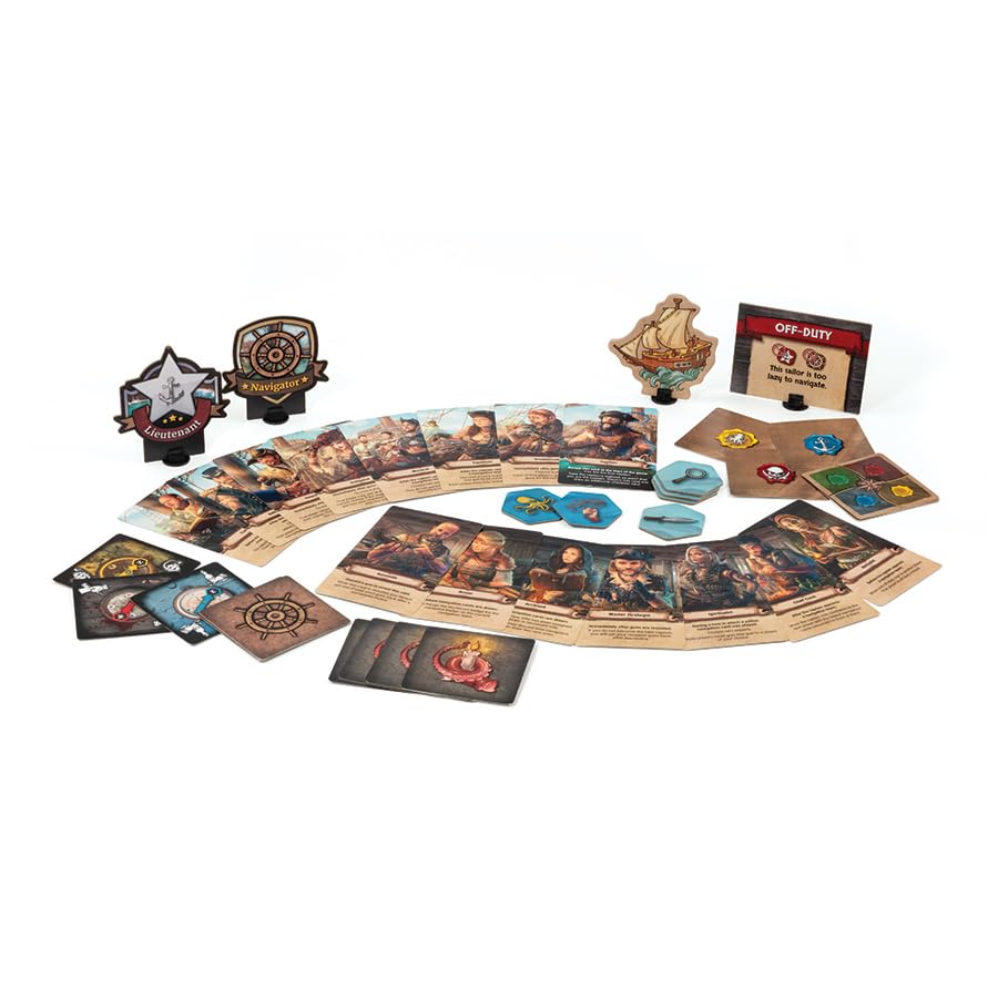 Outset Media Feed The Kraken Game - Essential Edition for 5-11 Players, Cardboard, Blue/Brown, Model 19395, Ages 12+