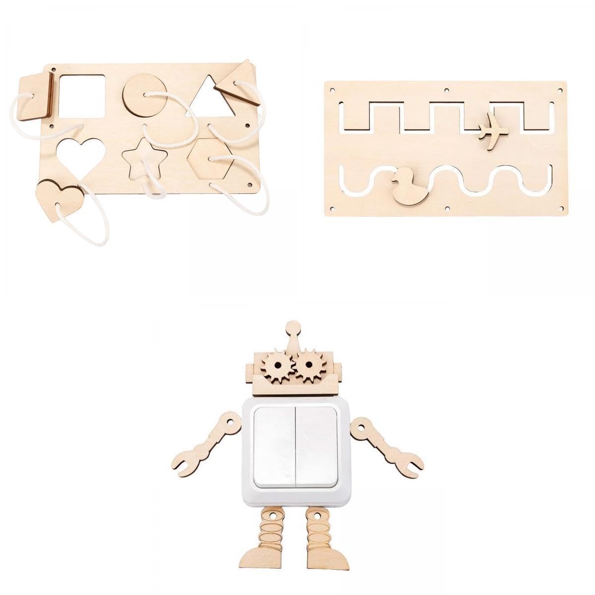 JAZZY PEARLS 3pcs Montessori Busy Board DIY Accessories Material Learning for Boys|Toys & Hobbies | Educational | Other Educatio