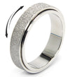 Amorartsky Spinner Ring For Anxiety Relief Fidget: Anxiety Ring For Women Men, Titanium Stainless Steel Spinner Ring, 5 Colors, 6Mm, Size 7, Sandblasted Finished Fidget Ring-Silver
