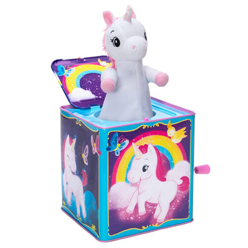 Schylling Pop & Glow Unicorn Light Up Jack In The Box