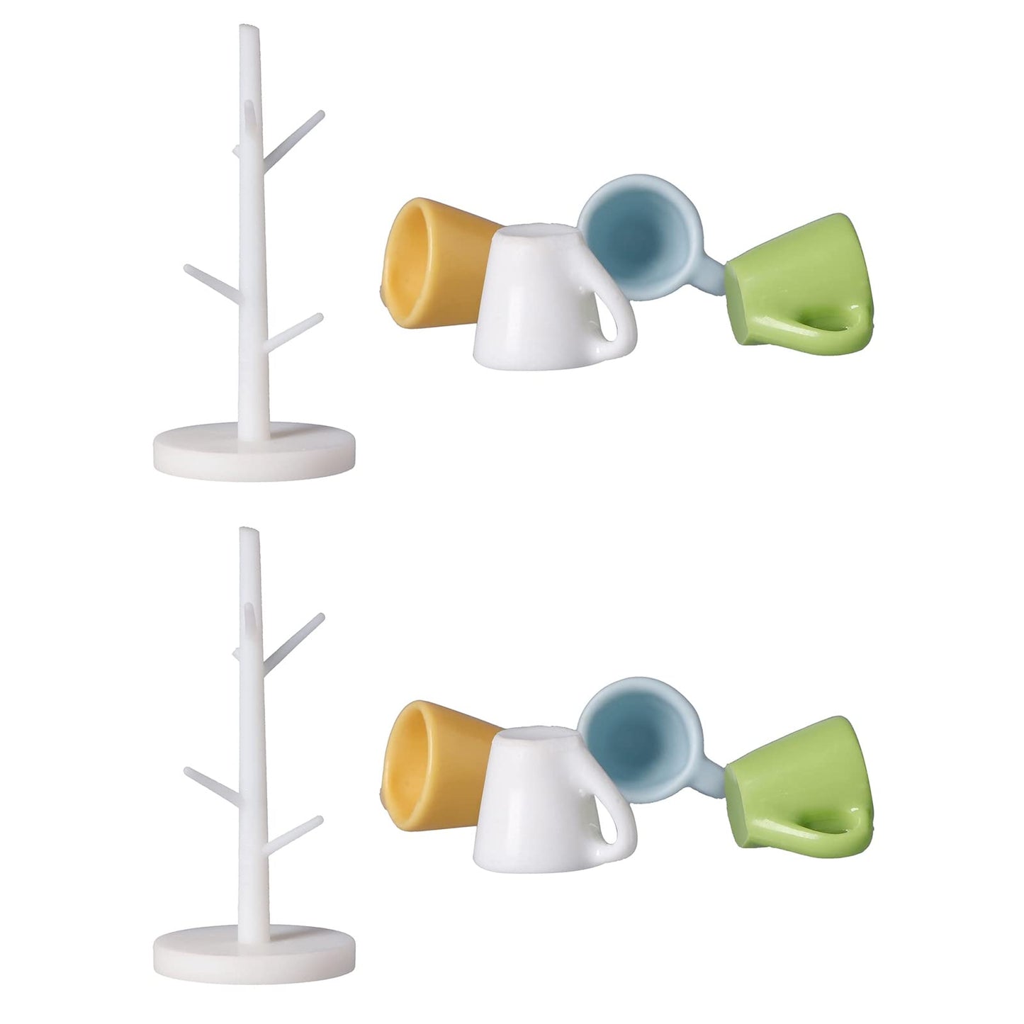 Agatige Dollhouse Cup Set, Mini Furniture Miniature Tea Set For Doll House Decoration(Cup Set)