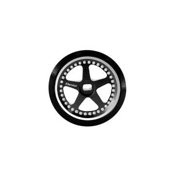 Abendor 4Pcs Rc Drift Wheels and Drift Tires for 1/28 Wltoys K969 K989 P929, Alloy Rc Drift Car Wheels with Hard Rubber Tires fo