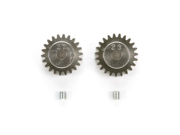 Tamiya 300050357 Aluminium Motor Pinion 22/23 Z M0, 6/48DP