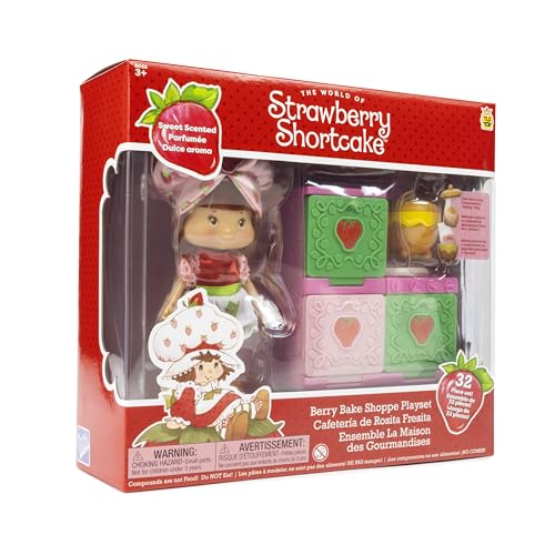 The Loyal Subjects Strawberry Shortcake Sweet Scented 5.5-inch Posable Fashion Doll in limited availability Baking Dress and Berry Bake Playset with Oven  Baking Mixtures and Cooking Accessories