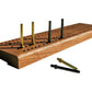 Alex Cramer Traveling Spinners Domino Set - Personalized Caramel Leather Case with 28 Indestructible Double-Six Dominoes
