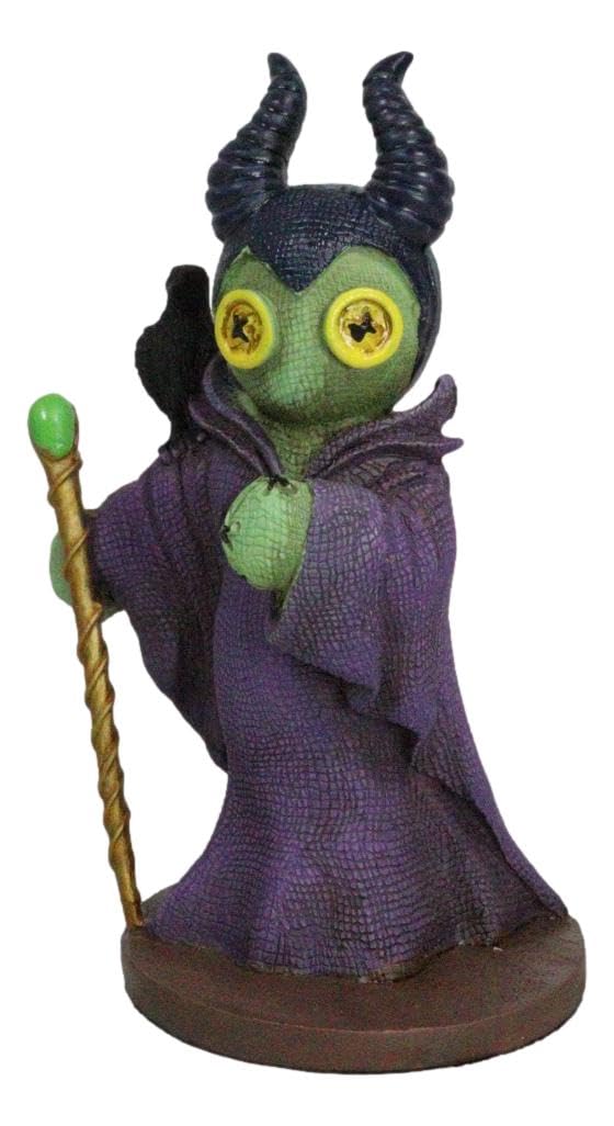 Ebros Day Of The Dead Pinheadz Monster With Voodoo Stitches Figurine Halloween Collectible Statue Fantasy Mythical Beings Undead Apocalypse Horror Icon (Evil Queen Maleficent)