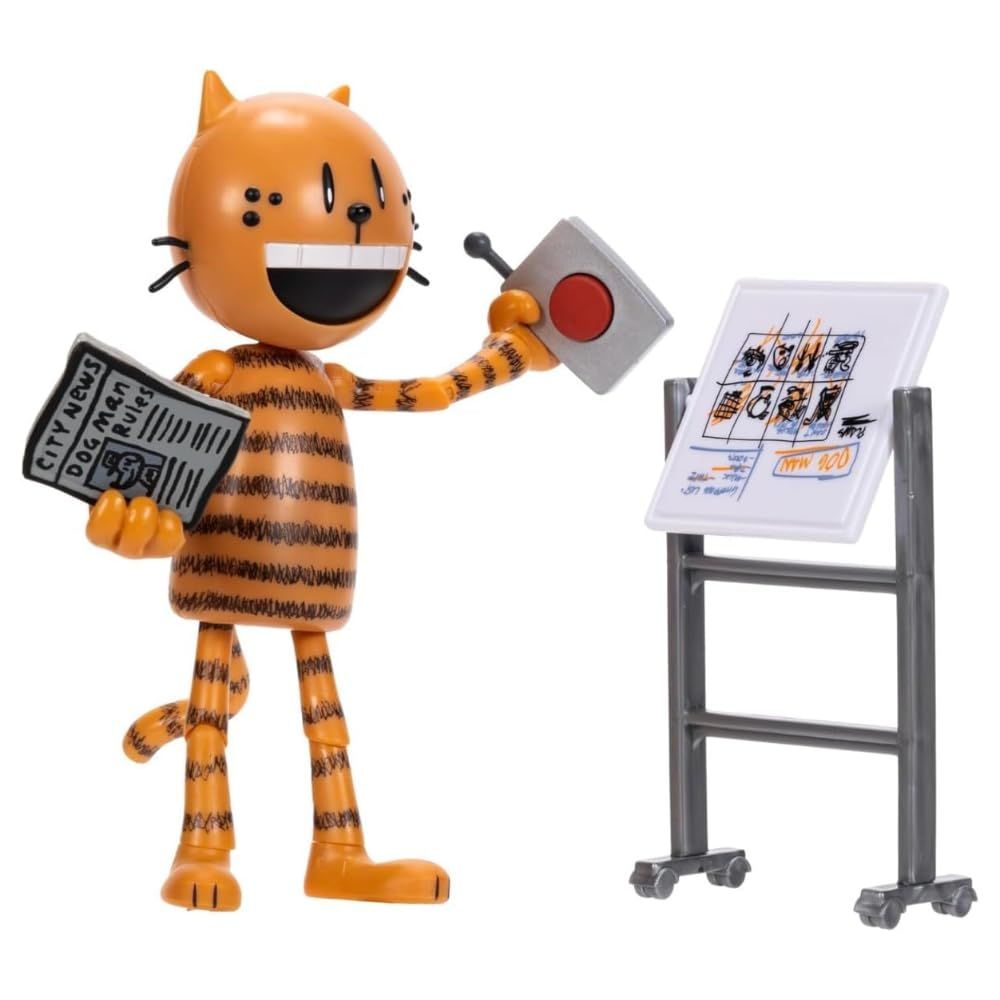 Dog Man Movie 5 Inch Petey Articulated Action Figure, Collect All The Movie Action Figures and Plush Toys by JAKKS Pacific, Base