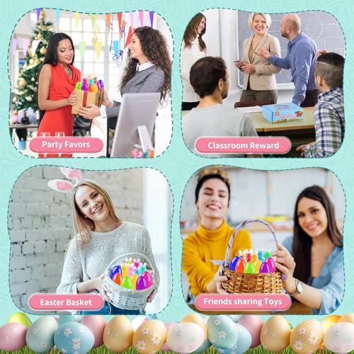 12Packs Easter Bunny Stress Balls With Eggs,Easter Basket Stuffers,Easter Squishy Squeeze Balls Bulk Fidget Toys For Adults,Stre