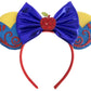CLGIFT Princess Minnie Ears,Pick your color, Flower Minnie Ears, Floral minnie ears, Purple Sparkle Mouse Ears (Snow White)
