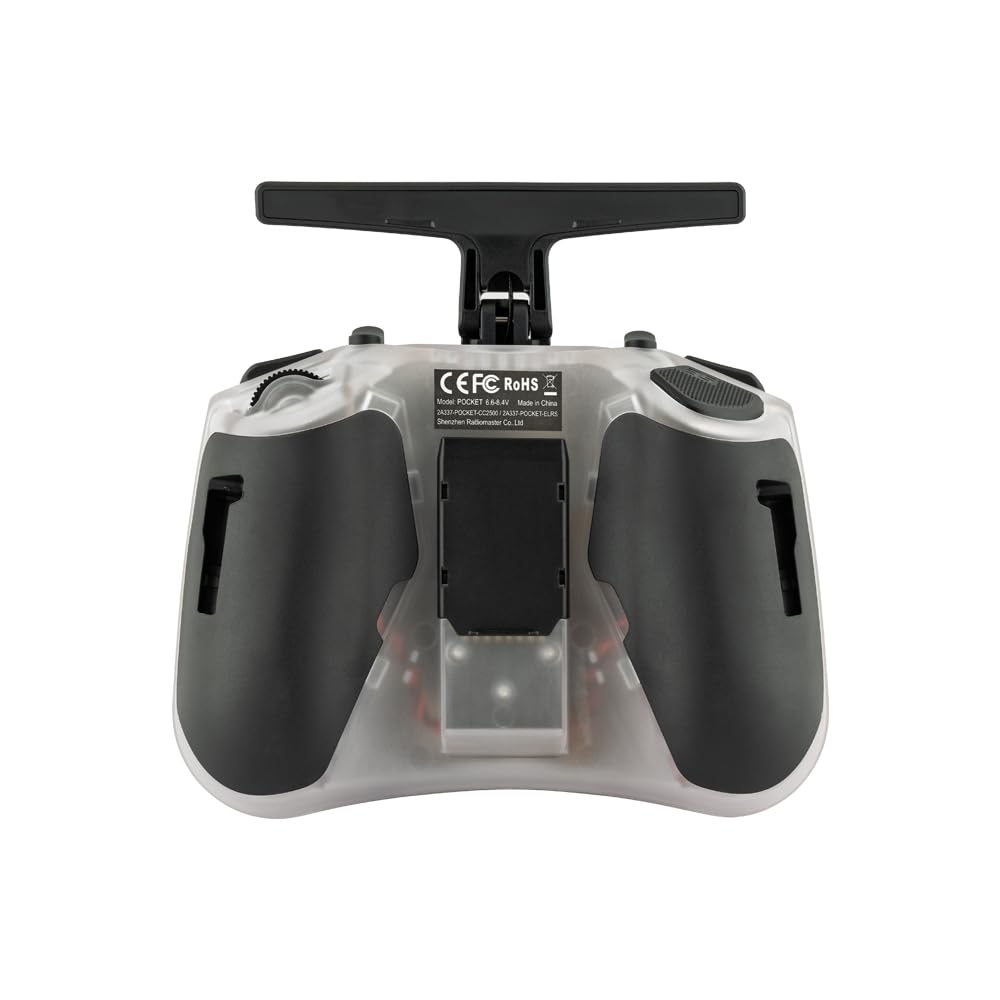 RadioMaster Pocket Portable Remote Controller Hall Gimbal EdgeTX Built in LED Light Mode 2 (Transparent, ELRS)