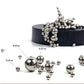 Likee Magnetic Fidget Toys Desk Decor For Stress Relief (Black-Silver)