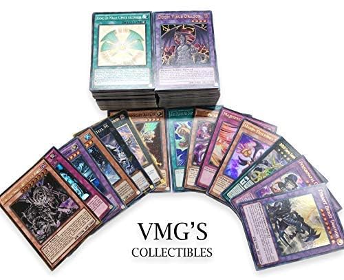 Yu-Gi-Oh! 200 Mixed Trading Card Lot (150 Commons, 50 Rares, No Duplicates, Holos Included, Near Mint)