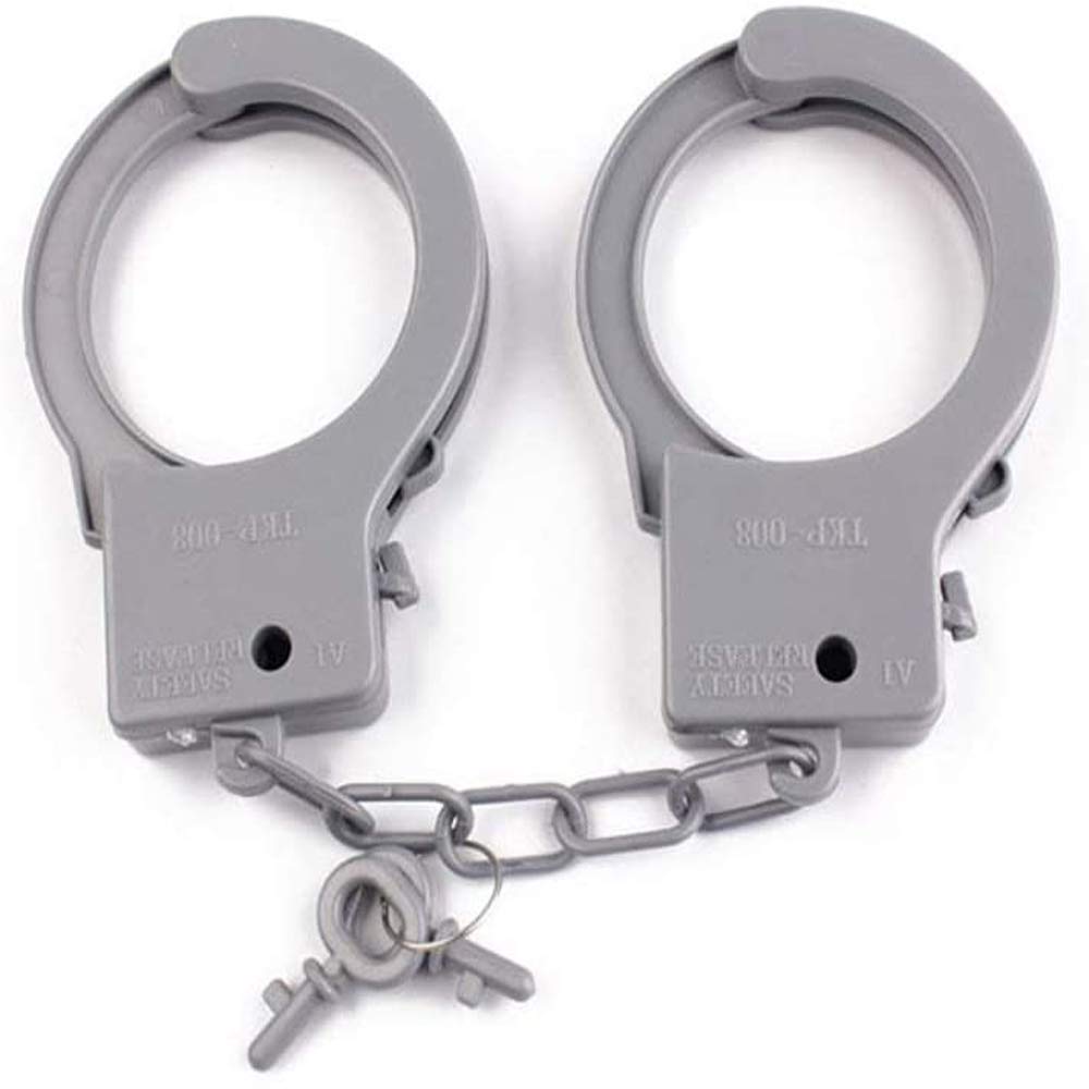 Binaryabc Halloween Police Costume Supplies,Walkie Talkie Police Baton Handcuffs Set