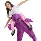 Hsctek Inflatable Alien Costume Kids Boys Girls, Blow Up Riding Alien Abduction Costume Child, Carrying Me Holding Man Halloween Costume Children, Purple