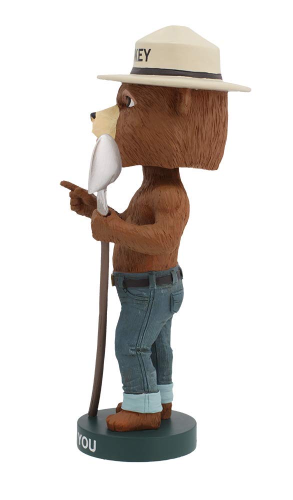 Royal Bobbles Smokey Bear Bobblehead  enhanced Polyresin Lifelike Figure  Unique Serial Number  Exquisite Detail