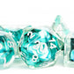 Metallic Dice Games Lic743 Polyhedral Mermaid Scales Dice Set, Blue & White - Set Of 7