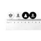 Andux Chess Backgammon Pieces Plastic Only Pawns Pieces XQZ-04 (Chess Pieces)
