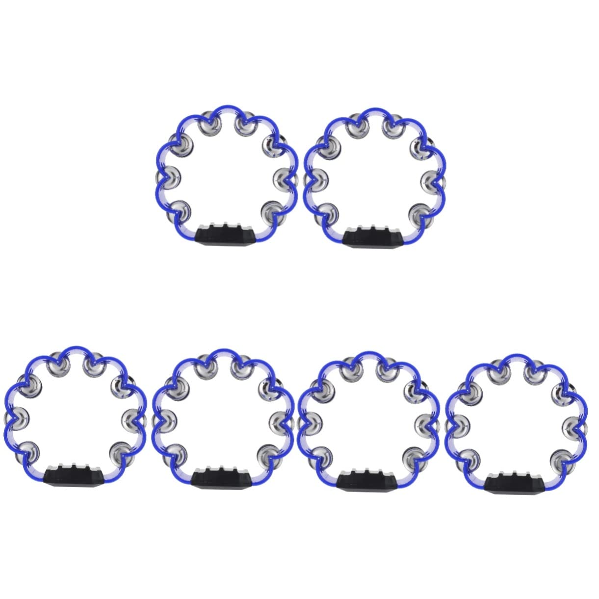 Excluzo 6 Pcs Plum Blossom Shaped Hand Bell Drums For Toddler Instruments Snow Sleds For Toddlers Comfortable Biting Drum Set Ta