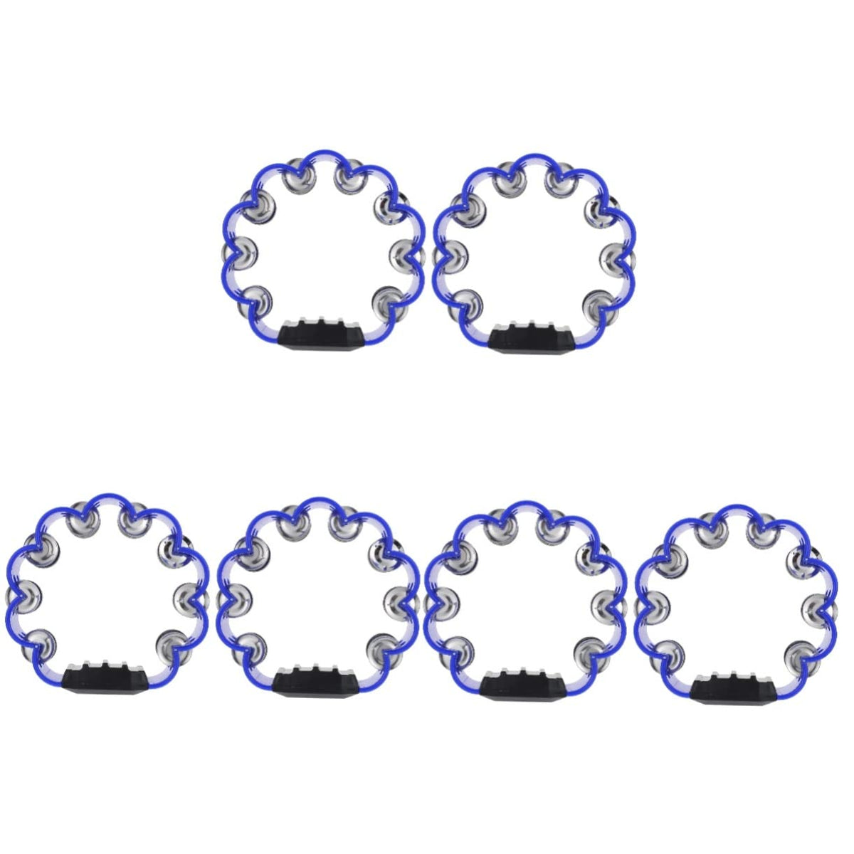 Excluzo 6 Pcs Plum Blossom Shaped Hand Bell Drums For Toddler Instruments Snow Sleds For Toddlers Comfortable Biting Drum Set Ta