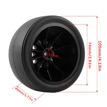 Epinon 1/10 Racing Short Course Truck Slick Tires 12Mm Hex Wheels And Tires Rubber Rc Truck Tires For Traxxas Slash Arrma Senton