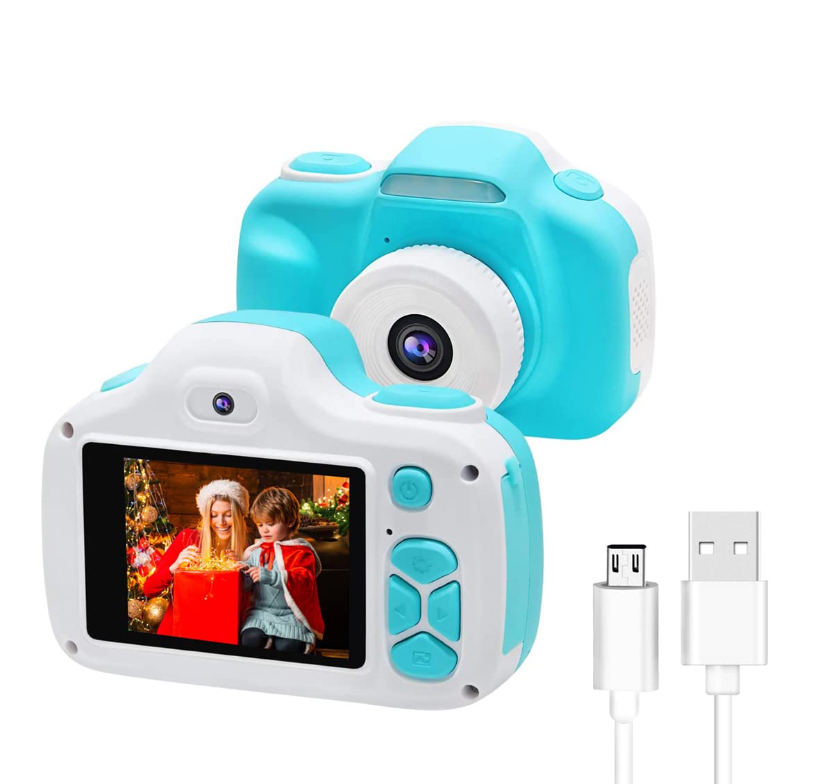 Camera With Flash For Kids Boys Age 3-9, Front Rear Dual-Lens Selfie Video Digital Camera For Preschool Children, Christmas Birt