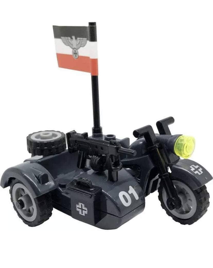 General Jim'S Ww2 German Military Motorcycle And Removable Sidecar Building Blocks Bricks Set For History Enthusiasts Or Brick C