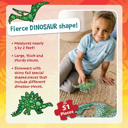 Peaceable Kingdom Shiny Dinosaur Floor Puzzle, 1 Ea