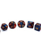 CREEBUY Red & Blue Polyhedral Dice Set for D&D, RPG, MTG - Resin D20, D12, D10, D8, D6, D4