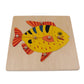 CALANDIS?Children Wooden Montessori Animal Peg Jigsaw Puzzle Toy Fish | Preschool Toys & Pretend Play
