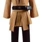 Rongxu Kids Tunic Costume Hooded Robe Outfits Full Set Halloween Cosplay Costume (Small, Light Brown Full Set)