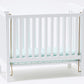 Classics By Handley Dollhouse Miniature White Slatted Nursery Crib With Blue Fabric