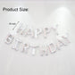 Happy Birthday Balloon Banner 40 Inch 30 Balloon Number 16 Inch Happy Birthday Letters Balloons Silver Foil Mylar Balloons For W