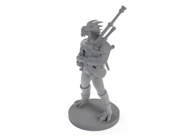 Dragonborn Bard Male With Bagpipes Tabletop Dnd Gaming Miniature