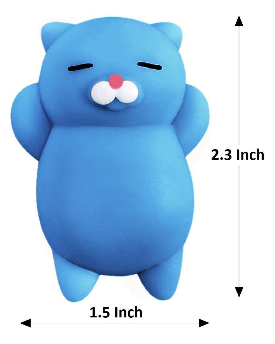Nutty Toys Squishy Cat Set - 2' Soft Silicone Kawaii Kitties, Top Stress Relief Toy 2025, Unique Kids & Adults Valentines Day Gift Idea For Him & Her, Best Teenage Girl, Teen Boy & Tween Present