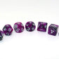 CREEBUY DND Dice RPG Polyhedral Dice Set for Dungeon and Dragons MTG Role Playing Games Dice Set(Purple & Silver)