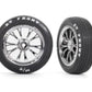 Traxxas 9474R Tires & Wheels, Assembled, Glued (Weld Chrome Wheels, Tires, Foam Inserts) (Front) (2)