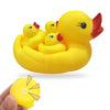 Rubber Duck Family Bathtub Toy, Bath Duck Toys 4 Pcs Rubber Duck Family Squeak Ducks Baby Shower Toy For Toddlers Boys Girls (Mo