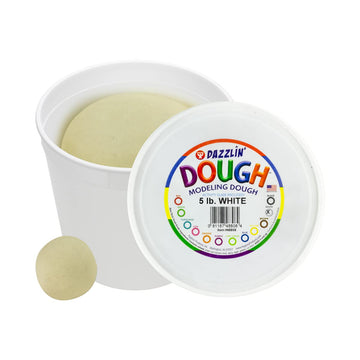 Hygloss Play Modeling Dough - 5Lb. - Easter Basket Stuffer - Unscented Dough - Safe & Non-Toxic For Kids Arts & Crafts - Party Favors - Classroom Supplies, White