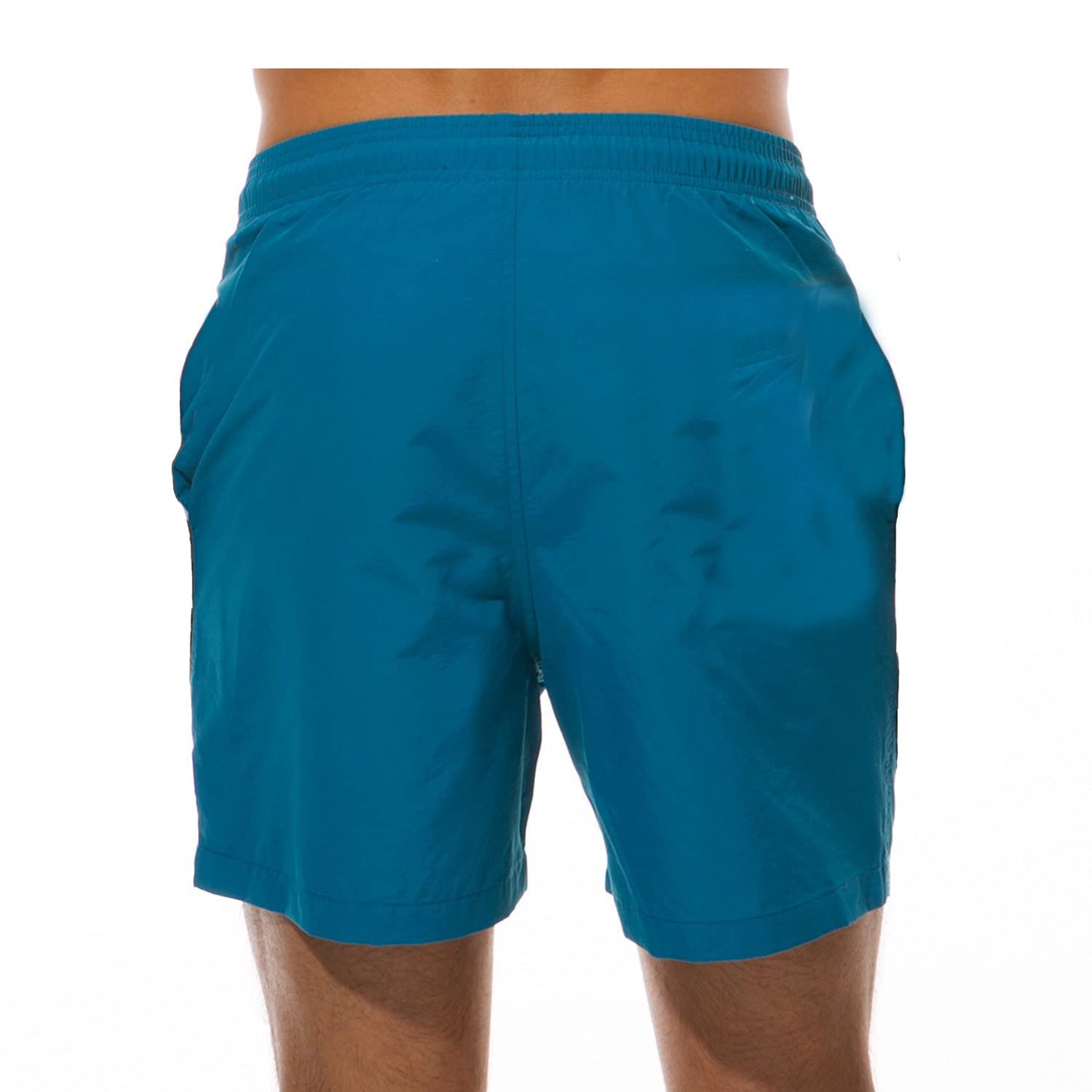 Emosua Men'S Pink Dissolving Swim Trunks - Large, Graphic Print Bird Theme - Party Gift For Bros - 100% Polyester, Mid Rise, Adjustable Drawstring - Machine Wash