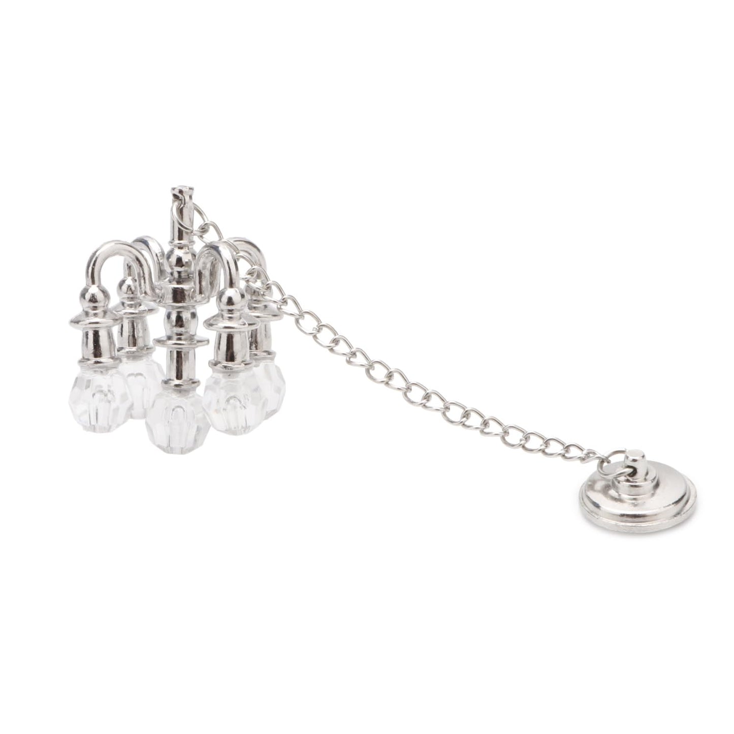 Dollhouse Miniature Chandelier 1:12 Scale Chrystaline Chandelier Pendant 5 Head Hanging Ceiling Light Luxury Decoration Ceiling