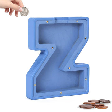 Wooden Personalized Alphabet Pig Coin Bank, Creative Letter Money Box For Kids