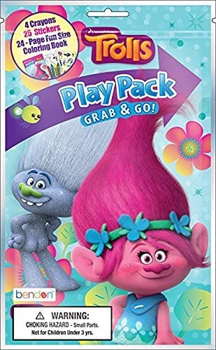Dreamworks Trolls Play Pack Grab & Go Bundle of 24 Party Favor