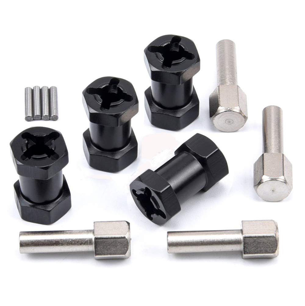 Readytosky 12mm Wheel Hex Hub 20mm Extension Hex Drive Adapter for 1/10 RC Crawler SCX10 D90(4PCS)