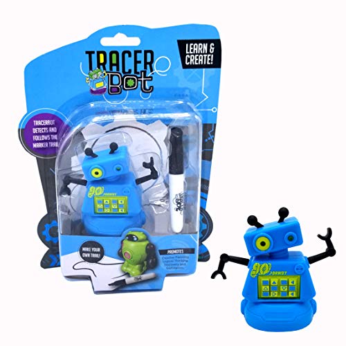 Tracerbot – Mini Inductive Robot That Follows The Black Line You Draw. Fun, Educational, And Interactive Stem Toy With Limitless Ways To Play! Promotes Logic And Creativity Training.