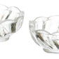 Dollhouse Miniature Set of 2 Fluted Candy Dishes in Clear