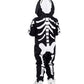 Tipsy Elves Kids Skeleton Halloween Costume Jumpsuit For Babies And Toddlers - Unisex Sizing - Spooky White Skeleton Halloween Costume For Boys And Girls Size 12M
