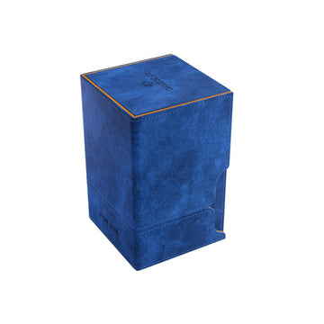 Gamegenic Watchtower 100+ XL Convertible Deck Box limited availability LINE | Double-Sleeved Card Storage | Card Game Protector | Nexofyber Surface | Holds Up to 100 Cards | Blue/Orange Color | Made by Gamegenic