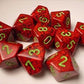 chessex Manufacturing 25104 Strawberry Speckled - Ten Sided Die D10 Set Of 10